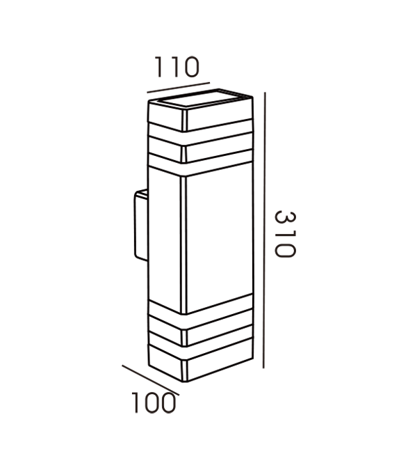 110 لامپ دوجداره دو جهته مستطیلی HR60178 110 لامپ دوجداره دو جهته مستطیلی HR60178