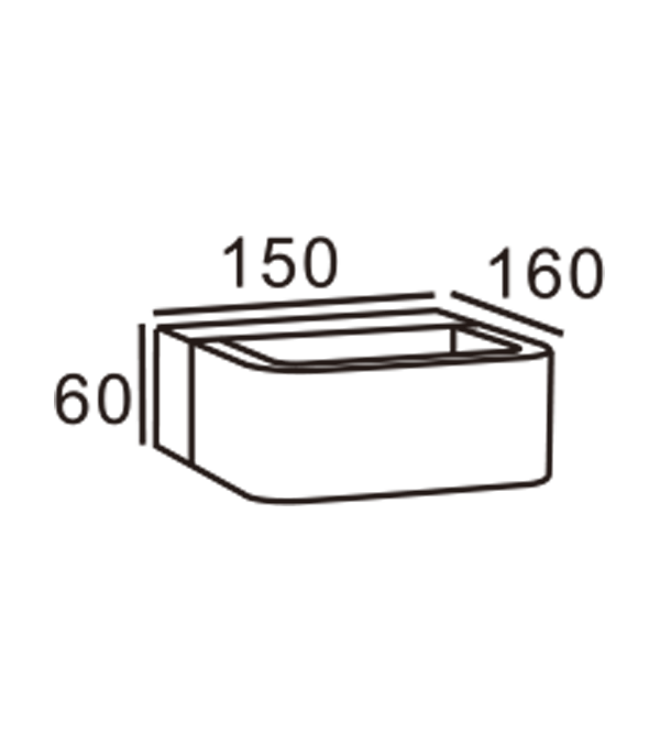 150 چراغ دیواری گوشه گرد HR60071 150 چراغ دیواری گوشه گرد HR60071