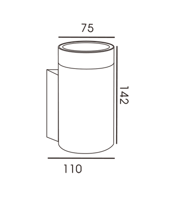75 Tube Unidirectional PAMA Lamp Shade Wall Light HR60275 75 Tube Unidirectional PAMA Lamp Shade Wall Light HR60275