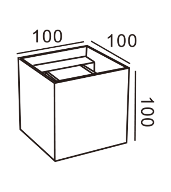 100 لامپ دیواری دو طرفه مربع HR60432-G9 100 لامپ دیواری دو طرفه مربع HR60432-G9