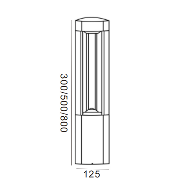 125 چراغ باغی ال ای دی مثلثی HR60031-500-LED 125 چراغ باغی ال ای دی مثلثی HR60031-500-LED