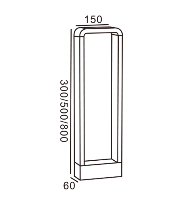 چراغ های باغ گوشه گرد HR60071-300 چراغ های باغ گوشه گرد HR60071-300