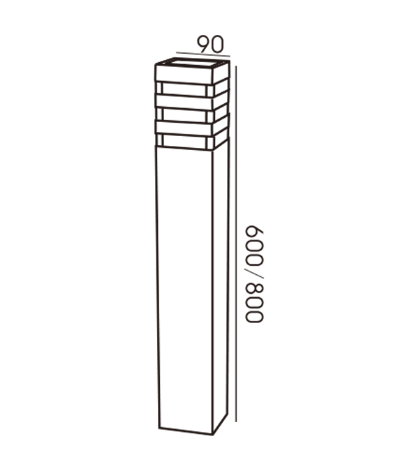 90 مربع سه لایه شفاف یورو باغ چراغ HR60062-600 90 مربع سه لایه شفاف یورو باغ چراغ HR60062-600