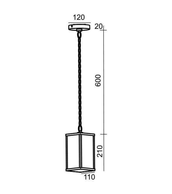 لوستر کنترل نور شیشه ای چهار طرفه HR60722-830 لوستر کنترل نور شیشه ای چهار طرفه HR60722-830