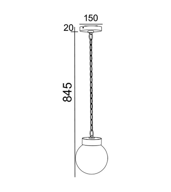 لوستر پلاستیکی گرد شیشه ای HR60774 لوستر پلاستیکی گرد شیشه ای HR60774
