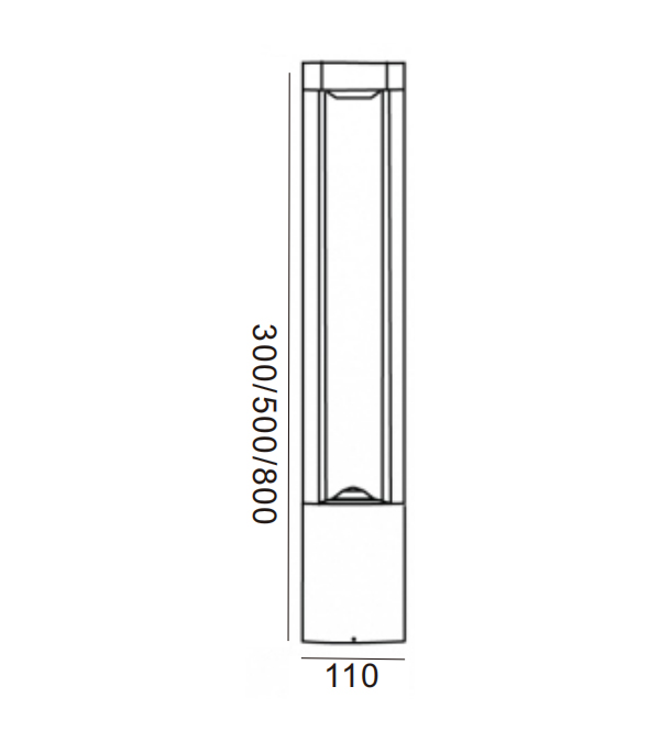 110 چراغ باغ ال ای دی مربعی HR60032-500-LED 110 چراغ باغ ال ای دی مربعی HR60032-500-LED