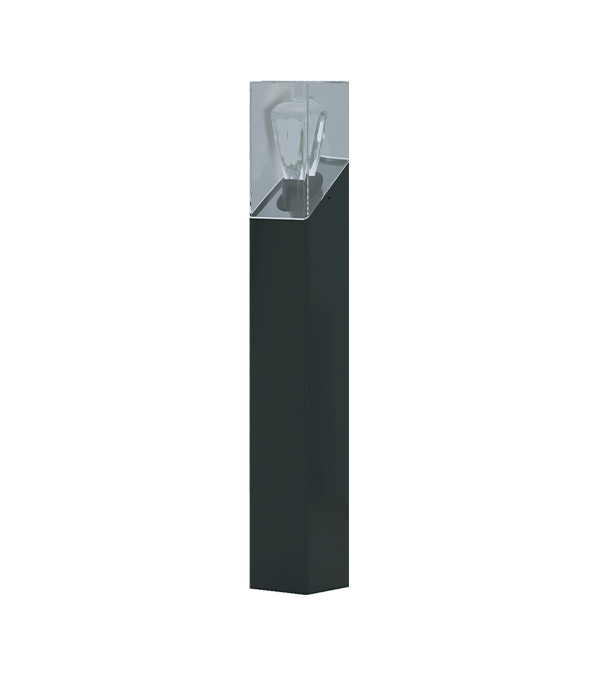 E27 مربع دود خاکستری PC چراغ باغ HR60133-600 E27 مربع دود خاکستری PC چراغ باغ HR60133-600