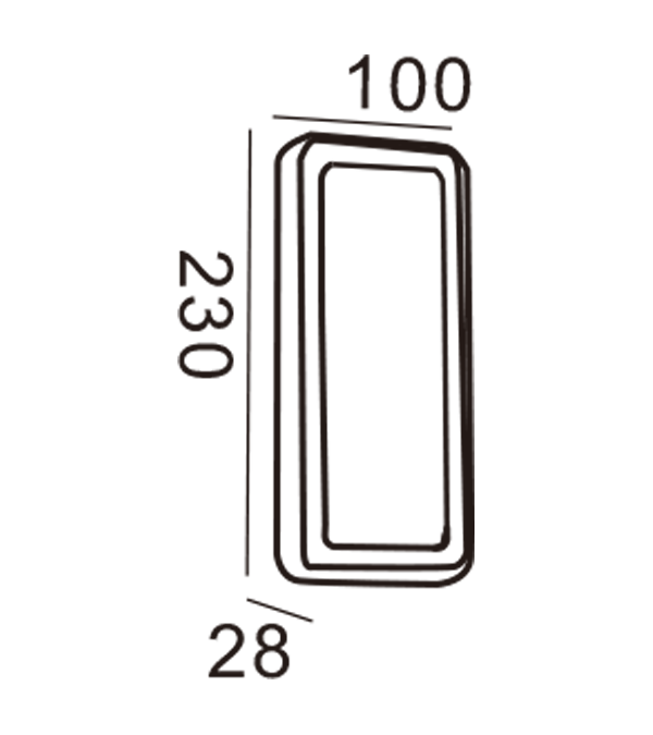Apple Wall Light-Rectangle HR20022 Apple Wall Light-Rectangle HR20022